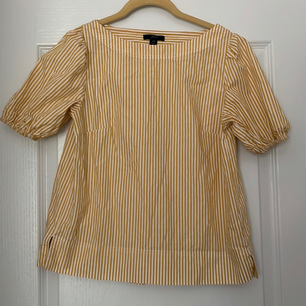 J.Crew Yellow Striped Top